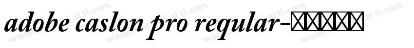 adobe caslon pro reqular字体转换